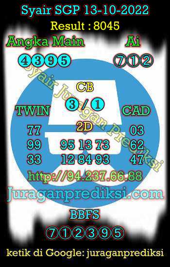 Prediksi SGP 13 Oktober 2022, Syair Sgp, Kode Syair Sgp hari ini diambil dari Forum Syair Singapore dan  Prediksi Singapore 13-10-2022
