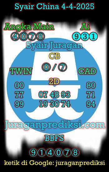 prediksi china 4 april 2025, syair china hari ini jumat 4-4-2025, bocoran china, prediksi china akurat, syair china, prediksi china jitu
